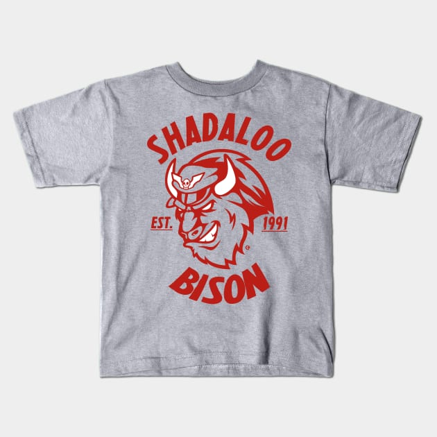 Team Bison red Kids T-Shirt by Chizel